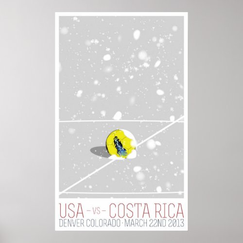 USA v Costa Rica Poster