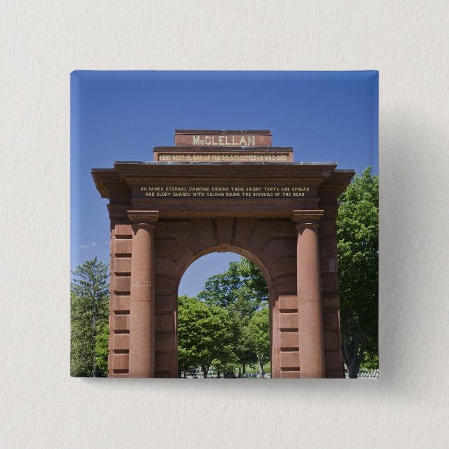 USA, VA, Arlington. McClellan Gate at Arlington Button (Front)