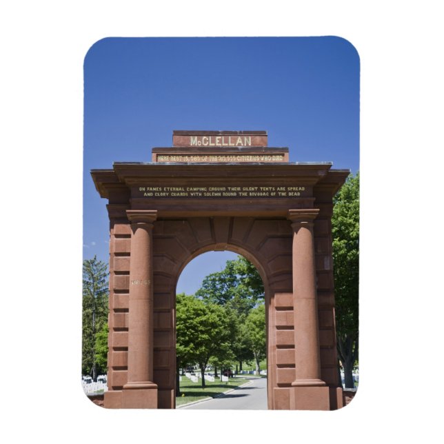 USA, VA, Arlington. McClellan Gate at Arlington Magnet (Vertical)