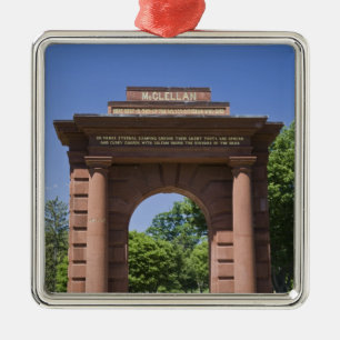 USA, VA, Arlington. McClellan Gate at Arlington Metal Ornament