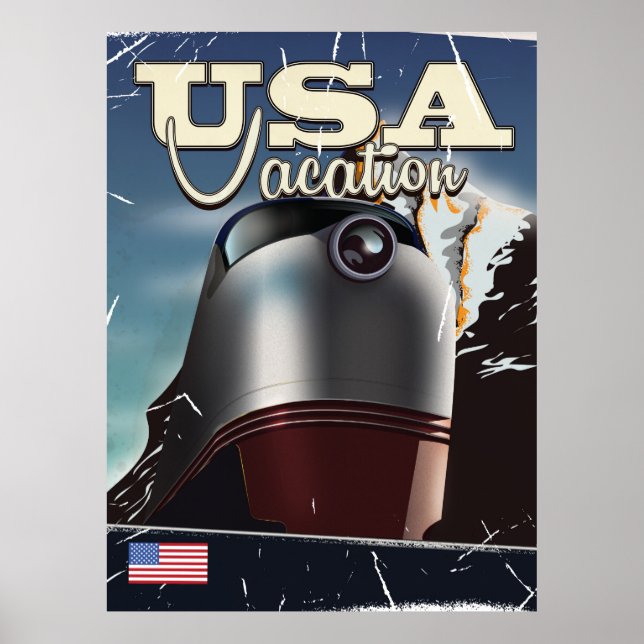 USA Vacation Train vintage Soviet train Poster (Front)