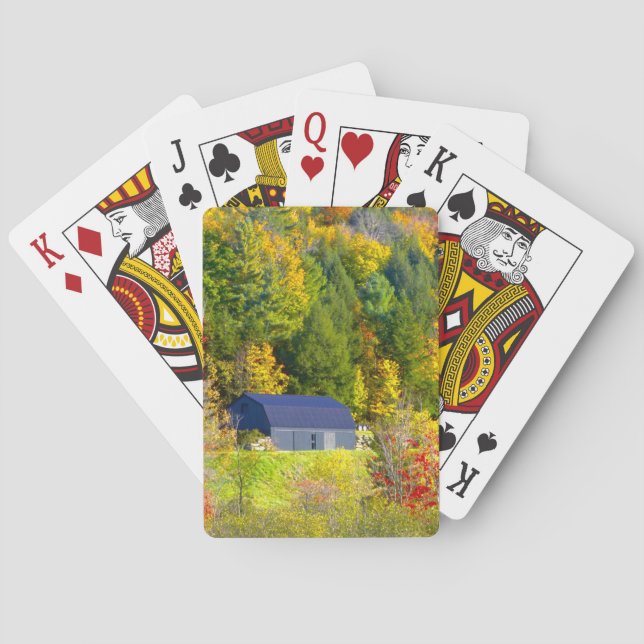 USA, Vermont. Fall foilage along Highway 100. Poker Cards (Back)