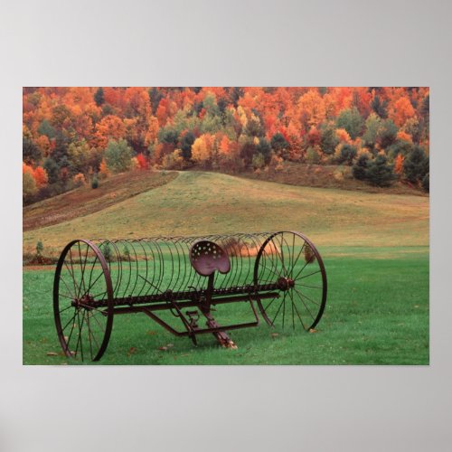 USA Vermont Farm Poster