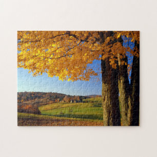 USA, Vermont. Farm Scenic Near South Woodstock Jigsaw Puzzle