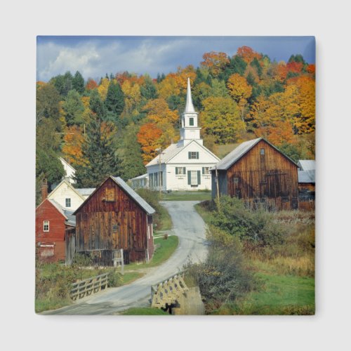 USA Vermont Waits River Fall foliage adds Magnet