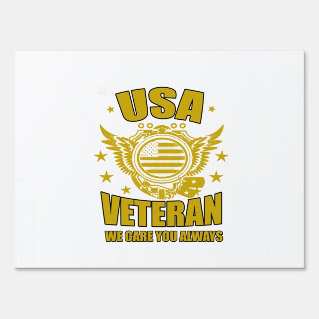 USA VETERAN WE CARE YOU ALWAYS SIGN (Front)