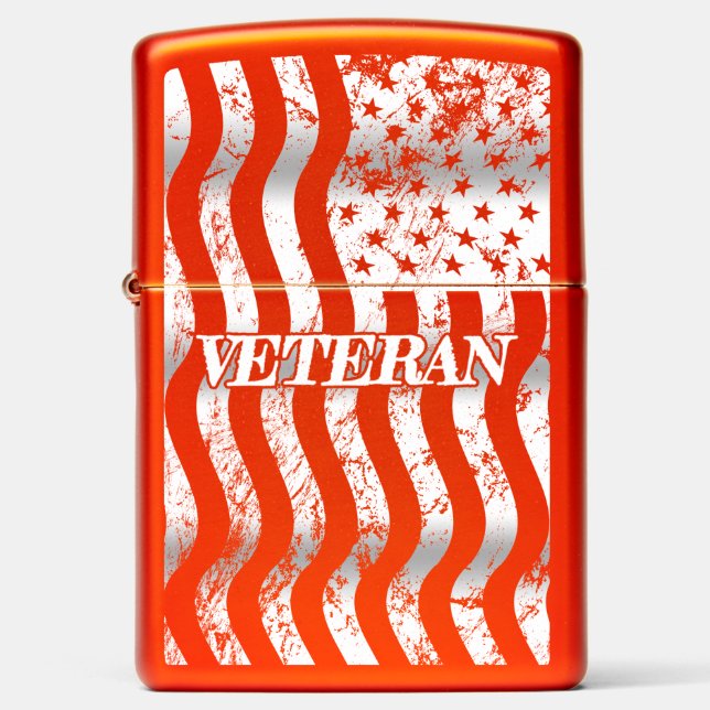 USA Veteran - white vintage 0003 Zippo Lighter (Front)