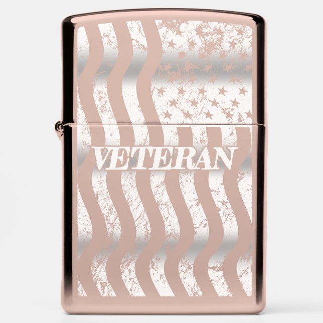 USA Veteran - white vintage 0003 Zippo Lighter (Front)