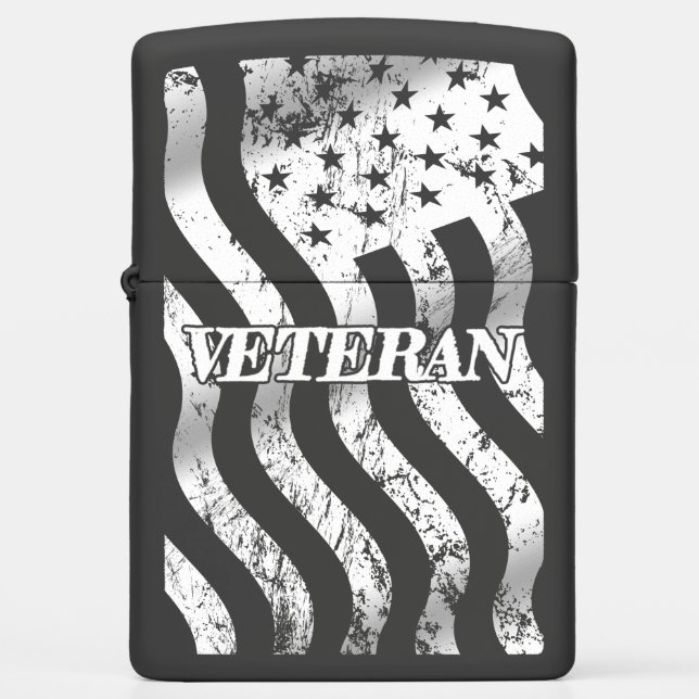 USA Veteran - white vintage 001 Zippo Lighter (Front)