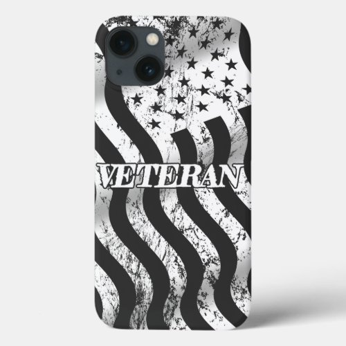USA Veteran _ white vintage iPhone 13 Case