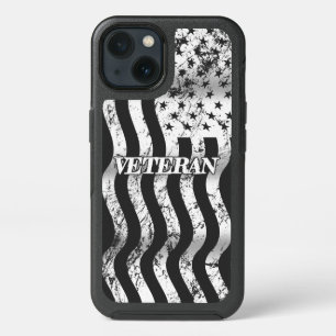 USA Veteran - white vintage vertical iPhone 13 Case