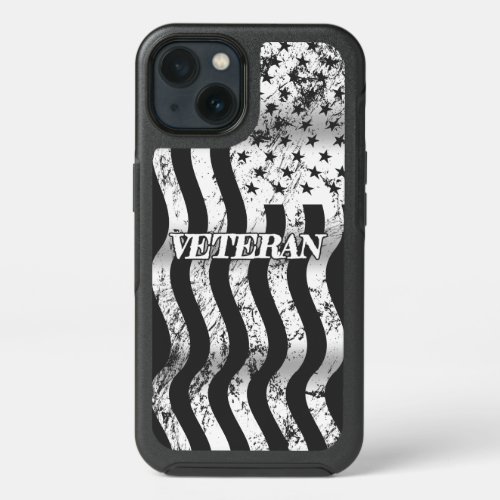 USA Veteran _ white vintage vertical iPhone 13 Case