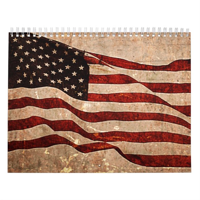 USA Vintage American Flag Calendar (Cover)