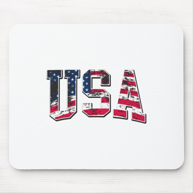 Usa Vintage American Flag  Mouse Pad (Front)
