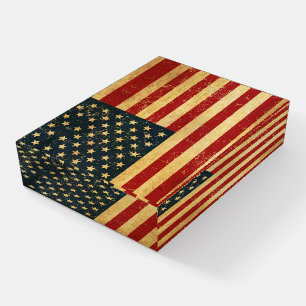 USA Vintage Grunge Flag Paperweight