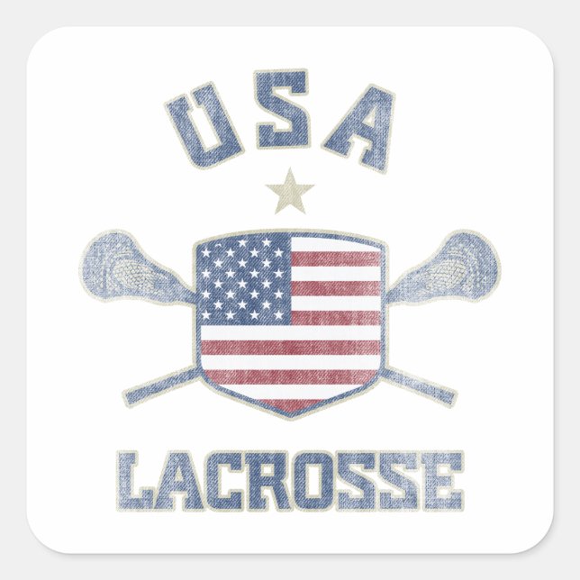 USA-Vintage Square Sticker (Front)