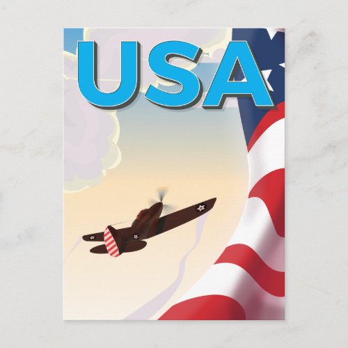 USA Vintage World War Two Poster Postcard