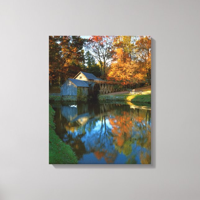 USA, Virginia, Blue Ridge Parkway, Mabry Mill Canvas Print (Front)