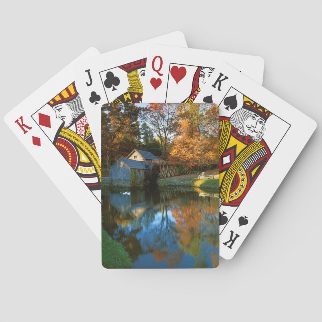 USA, Virginia, Blue Ridge Parkway, Mabry Mill Poker Cards (Back)