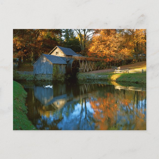 USA, Virginia, Blue Ridge Parkway, Mabry Mill Postcard (Front)