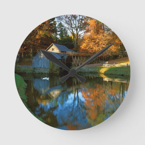 USA Virginia Blue Ridge Parkway Mabry Mill Round Clock