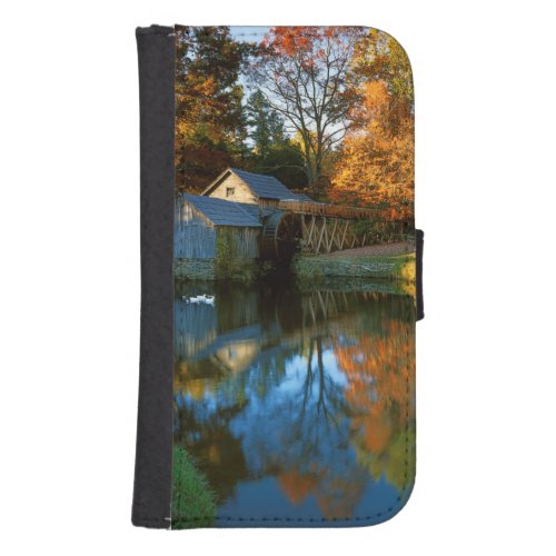 USA Virginia Blue Ridge Parkway Mabry Mill Galaxy S4 Wallet Case