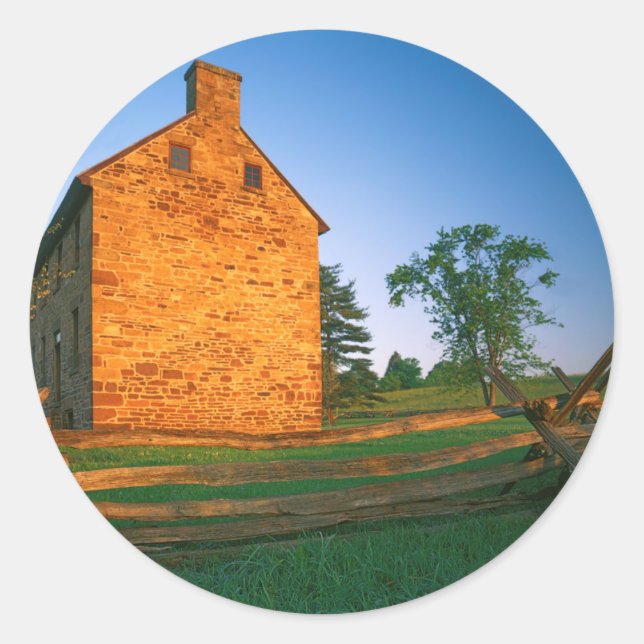 USA, Virginia, Manassas National Battlefield 2 Classic Round Sticker (Front)
