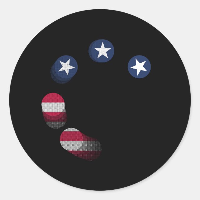USA vs. CHINA / USA Classic Round Sticker (Front)