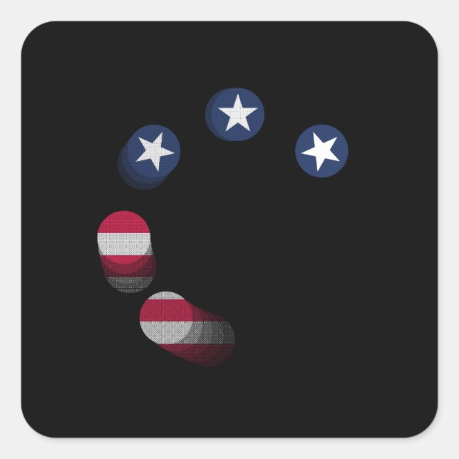 USA vs. CHINA / USA Square Sticker (Front)