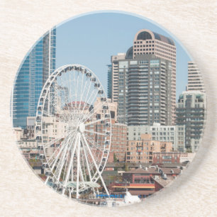 USA, Wa, Seattle. Argosy Harbor Cruise Boat Drink Coaster