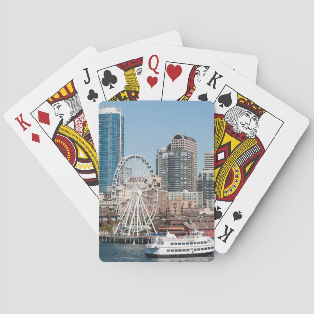 USA, Wa, Seattle. Argosy Harbor Cruise Boat Poker Cards (Back)