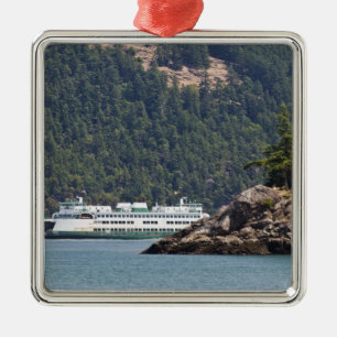 USA, WA. Washington State Ferries Metal Ornament