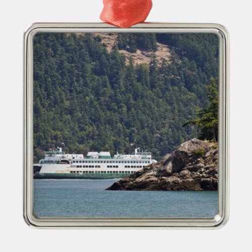 USA WA Washington State Ferries Metal Ornament