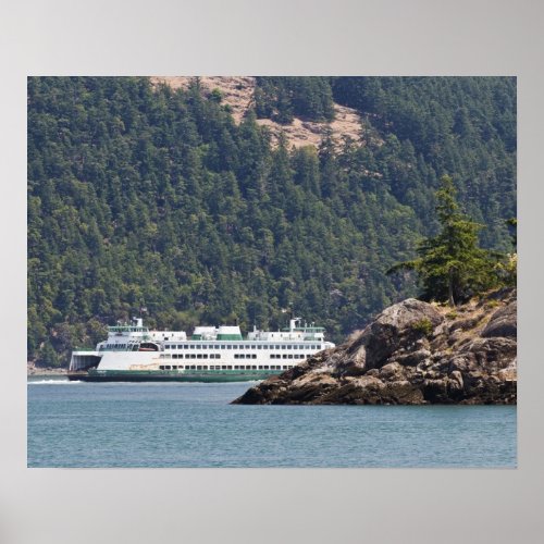 USA WA Washington State Ferries Poster