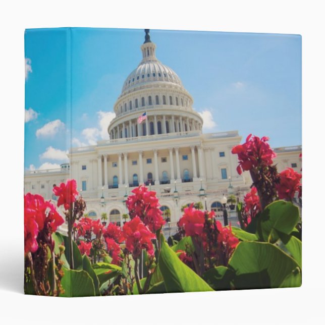 USA, Washington DC, Capitol Building 3 Ring Binder (Front/Spine)