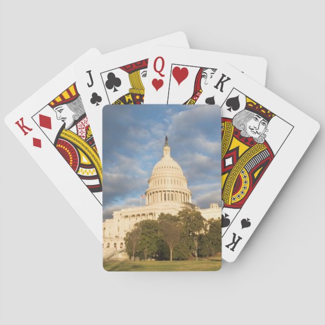 USA, Washington DC, Capitol building Poker Cards (Back)