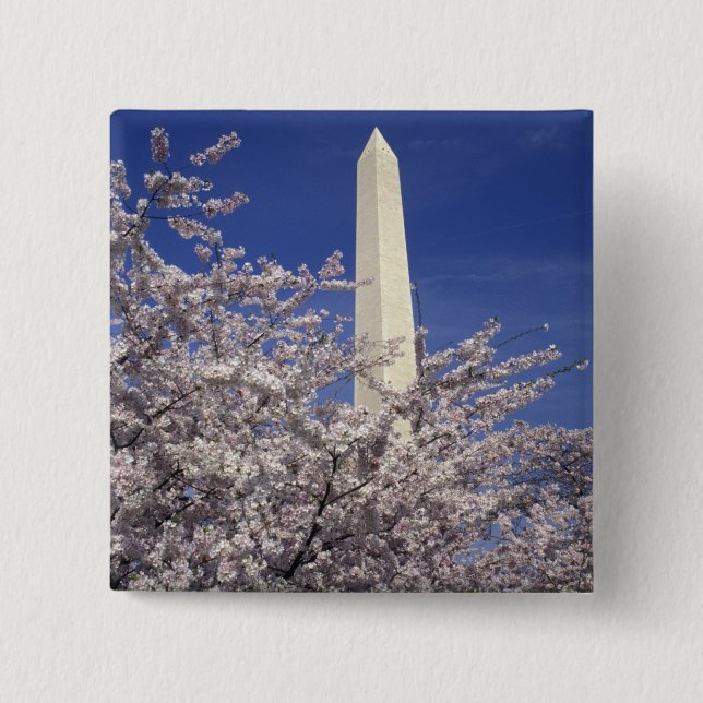 USA, Washington DC. Cherry Blossom Festival and Pinback Button (Front)
