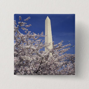 USA, Washington DC. Cherry Blossom Festival and Pinback Button