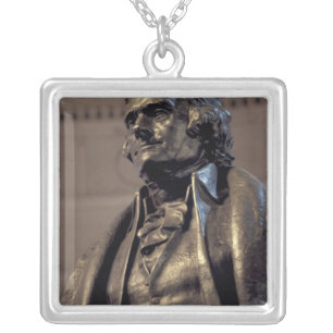 USA, Washington DC. Thomas Jefferson Memorial. Silver Plated Necklace