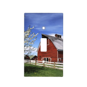 USA, Washington, Ellensburg, Barn Light Switch Cover