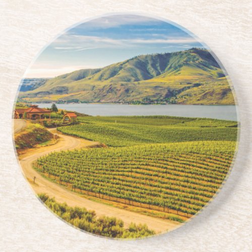 USA Washington Lake Chelan Benson Vineyards Drink Coaster