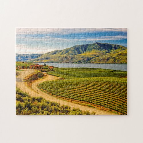 USA Washington Lake Chelan Benson Vineyards Jigsaw Puzzle