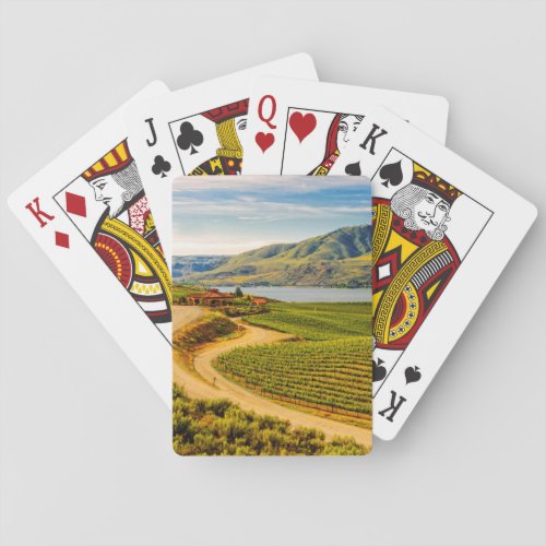 USA Washington Lake Chelan Benson Vineyards Playing Cards