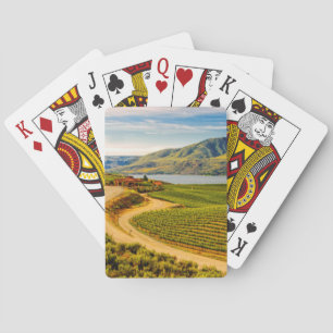 USA, Washington, Lake Chelan. Benson Vineyards Poker Cards
