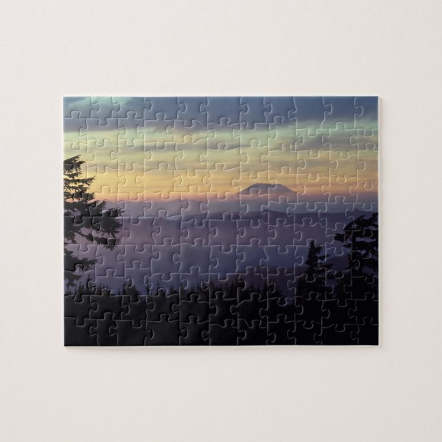 USA, Washington. Mount St. Helens seen through Jigsaw Puzzle (Horizontal)