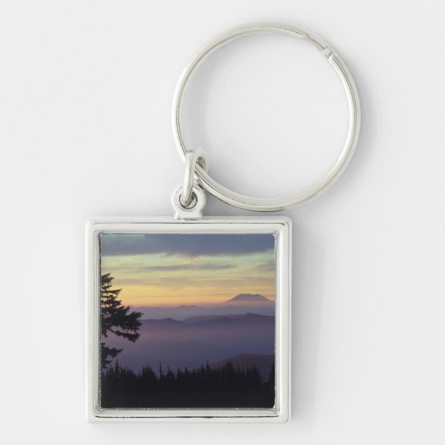 USA, Washington. Mount St. Helens seen through Keychain (Front)