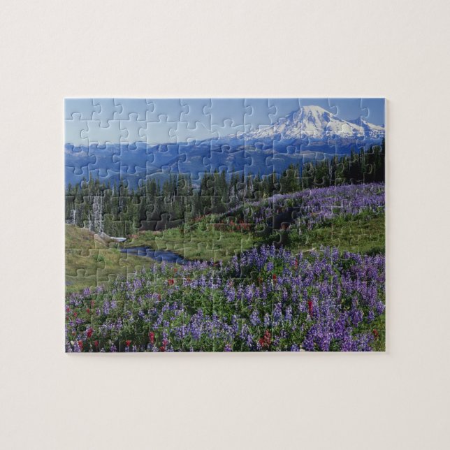 USA, Washington Mt. Adams Wilderness, Meadows Jigsaw Puzzle (Horizontal)