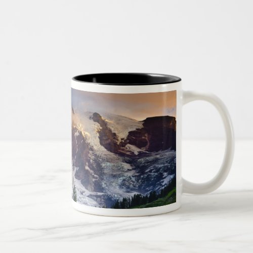 USA Washington Mt Rainier Morning sun Two_Tone Coffee Mug