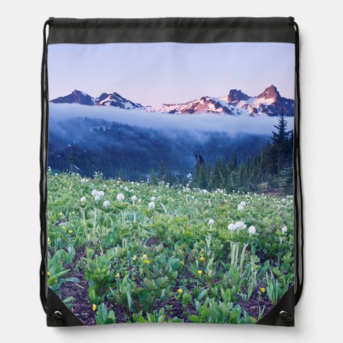 USA Washington Mt Rainier National Park 4 Drawstring Bag