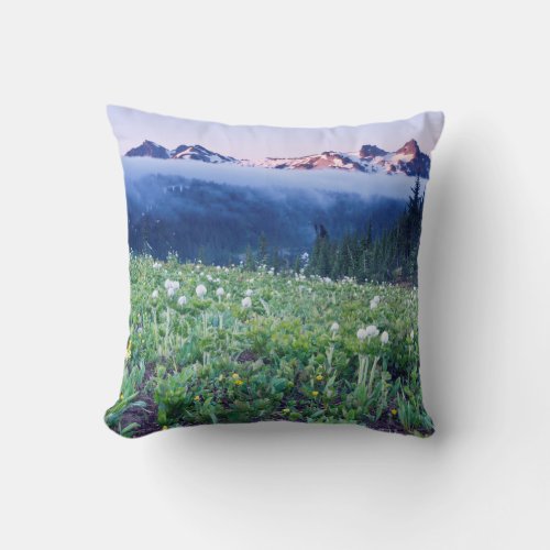 USA Washington Mt Rainier National Park 4 Throw Pillow